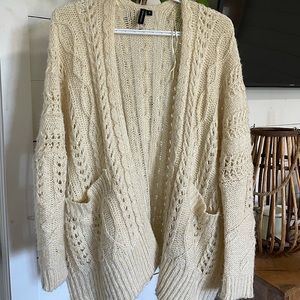 Cream Knit Cardigan Moon & Madison S